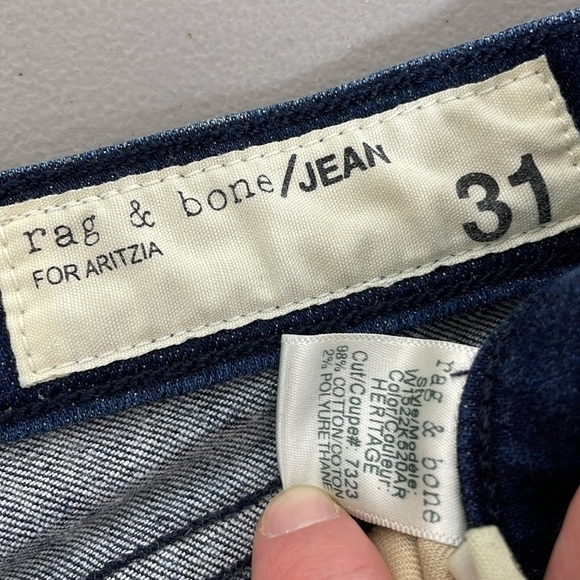 Rag & Bone For Aritzia Jeans Women's 31 Blue Skinny Heritage - Picture 8 of 12